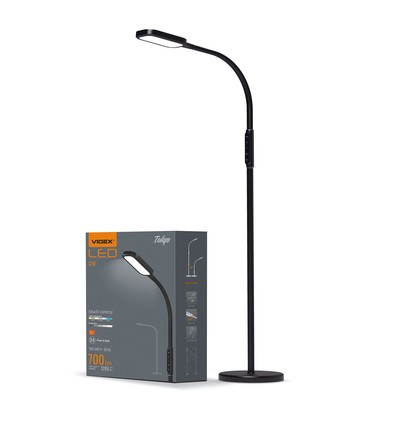 12W Tokyo LED Stehlampe, dimmbar - 1280lm, schwarz, Touch-Steuerung, einstellbare CCT, flicker free