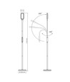 12W Tokyo LED Stehlampe, dimmbar - 1280lm, schwarz, Touch-Steuerung, einstellbare CCT, flicker free