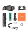 LED-Taschenlampe, wiederaufladbar - Magnetisch, 1000lm, USB-C, Drehbar, Weiß+Rotlicht