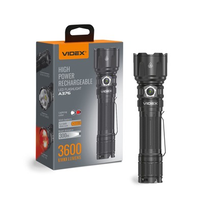 KRAFTIG LED Taschenlampe - 3600lm, 5000K, wiederaufladbar, IP68, 20W