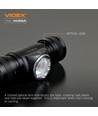 10W LED Wiederaufladbare Stirnlampe - 5000K, USB-C, 1200lm