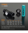 10W LED Wiederaufladbare Stirnlampe - 5000K, USB-C, 1200lm