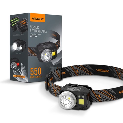 LED-Stirnlampe, Wiederaufladbar, 5W + COB - 5000K, 550lm