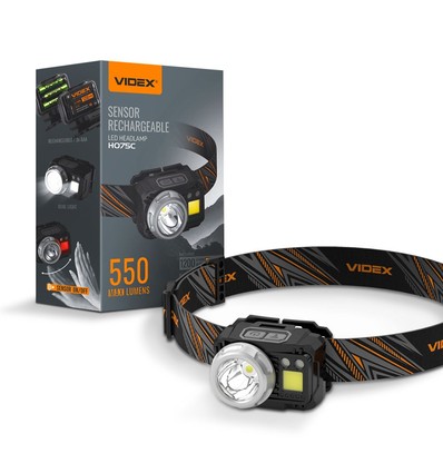 LED-Stirnlampe, Wiederaufladbar, 5W + COB - 5000K, 550lm