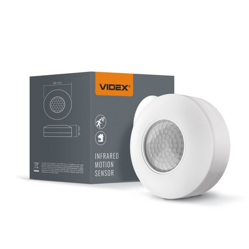 PIR Sensor für Decke/Wand, 360° - 1200W, IP20, weiß, Reichweite 2-8m