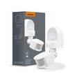 Infrarot PIR Bewegungsmelder, weiß - 180° Winkel, 1200W, IP44 Außenbereich, Zeit und Helligkeit einstellbar