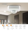 PIR Bewegungsmelder und Dämmerungsschalter, 1200W - 360 Grad, IP54, weiß, Reichweite 8m
