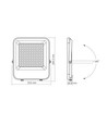 100W LED Fluter - 150lm/W, IP65, Grau, 5000K, Außenbereich
