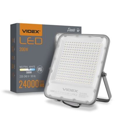 200W LED Fluter - 150lm/W, 30.000lm, IP65, 5000K, graues Gehäuse