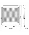 200W LED Fluter - 150lm/W, 30.000lm, IP65, 5000K, graues Gehäuse