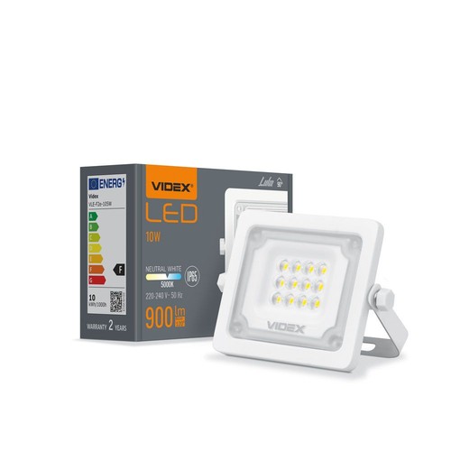 10W LED Flutlichtstrahler - 5000K, IP65, IK08, grau, Außenbereich