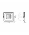 10W LED Flutlichtstrahler - 5000K, IP65, IK08, grau, Außenbereich