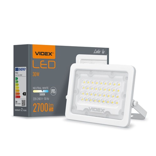 30W LED Flutlichtstrahler mit Sensor - 2700lm, IP65, 5000K, PIR Sensor, Außen-Arbeitsleuchte
