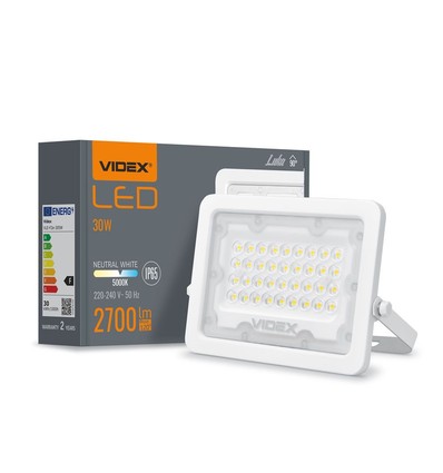 30W LED Flutlichtstrahler mit Sensor - 2700lm, IP65, 5000K, PIR Sensor, Außen-Arbeitsleuchte