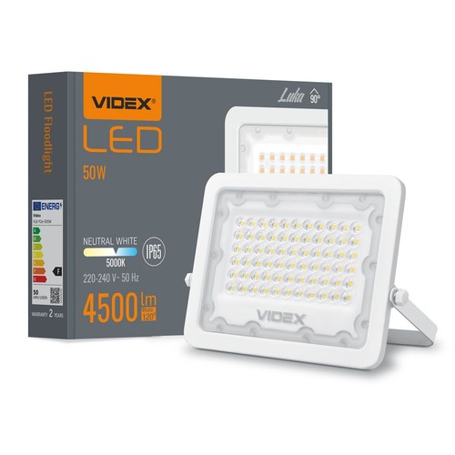 50W LED-Fluter - 4500lm, IP65, Außenbereich, weiß/grau