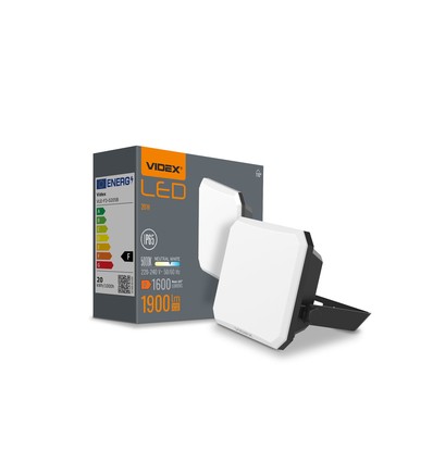 20W LED Flutlichtstrahler - 1900lm, IP65, schwarz, Außenbereich, 5000K