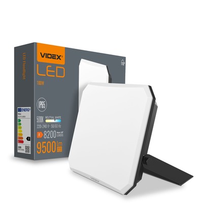 100W LED Flutlichtstrahler, schwarz - 9500lm, IP65, 5000K, Außenbereich, Arbeitsleuchte