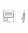 50W LED Fluter mit Sensor - 130lm/W, IP65, 5000K, grau, Außenbereich, Arbeitsleuchte