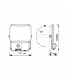 20W LED Fluter mit Sensor - IP65, 5000K, schwarz, Außenbereich, Bewegungsmelder