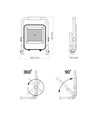 50W Akku LED Fluter - 1600lm, IP65, tragbar, Arbeitsleuchte, 3 Helligkeitsstufen, USB-C Output
