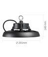 100W LED Hallenstrahler, 180lm/W - IP65, 5000K, 120 Grad, schwarz, Industrieleuchte