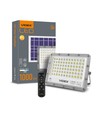 50W Solara LED Flutlicht mit Solarzelle - 1000lm, IP65, 5000K, grau, inkl. Fernbedienung und Solarpanel
