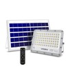 50W Solara LED Flutlicht mit Solarzelle - 1000lm, IP65, 5000K, grau, inkl. Fernbedienung und Solarpanel