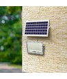 50W Solara LED Flutlicht mit Solarzelle - 1000lm, IP65, 5000K, grau, inkl. Fernbedienung und Solarpanel