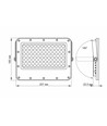 50W Solara LED Flutlicht mit Solarzelle - 1000lm, IP65, 5000K, grau, inkl. Fernbedienung und Solarpanel