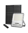 30W Solara LED Flutlicht mit Solarzelle - 3740lm, IP65, 5000K, 96Wh Akku, Aluminium, Außenbereich