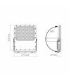 30W Solara LED Flutlicht mit Solarzelle - 3740lm, IP65, 5000K, 96Wh Akku, Aluminium, Außenbereich