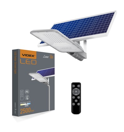 LED Solar-Straßenlaterne - 2500 Lumen, inkl. Fernbedienung, Solar, IP65