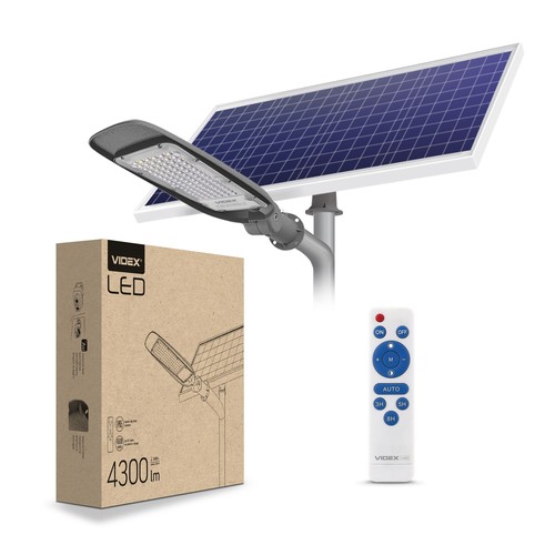 LED Solar-Straßenlaterne - 4300 Lumen, inkl. Fernbedienung