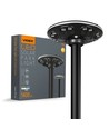 12W Solara LED Parkleuchte mit Sensor - 1400lm, IP54, 360 Grad, 3.2V, CCT, schwarzes Finish