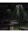12W Solara LED Parkleuchte mit Sensor - 1400lm, IP54, 360 Grad, 3.2V, CCT, schwarzes Finish