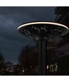 12W Solara LED Parkleuchte mit Sensor - 1400lm, IP54, 360 Grad, 3.2V, CCT, schwarzes Finish