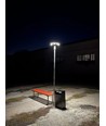 12W Solara LED Parkleuchte mit Sensor - 1400lm, IP54, 360 Grad, 3.2V, CCT, schwarzes Finish