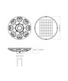 12W Solara LED Parkleuchte mit Sensor - 1400lm, IP54, 360 Grad, 3.2V, CCT, schwarzes Finish