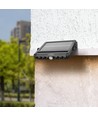 Solar LED Wandleuchte mit Sensor, 600lm - 5000K, IP54, schwarz, Bewegungsmelder