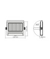 Solar LED Wandleuchte mit Sensor, 600lm - 5000K, IP54, schwarz, Bewegungsmelder