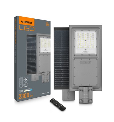 LED Solar-Straßenlaterne - 2300 Lumen, Bewegungssensor, IP65