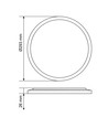 22W Ø29,3cm LED Deckenleuchte mit Backlight - 2400lm, IP54, CCT umschaltbar, weißer Rand, inkl. Leuchtmittel