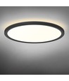 22W LED Decken-/Wandleuchte mit Backlight - IP54, Schwarz, CCT einstellbar, Ø29,3cm, 2400lm