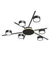 6x GX53 Deckenleuchte mit Backlight, 9W - Schwarz, 2700K, 830lm, IP20, ohne Leuchtmittel für GX53 Fassung