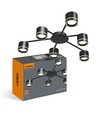 GX53 Deckenleuchte für 6 Leuchtmittel - Schwarz, IP20, Eisen, 180W, Innenbereich, ohne Leuchtmittel