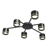 GX53 Deckenleuchte für 6 Leuchtmittel - Schwarz, IP20, Eisen, 180W, Innenbereich, ohne Leuchtmittel