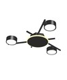 3x GX53 Deckenspot mit Backlight, schwarz - 20x8,5cm, IP20, inkl. 9W Backlight, ohne Leuchtmittel