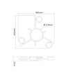 3x GX53 Deckenspot mit Backlight, schwarz - 20x8,5cm, IP20, inkl. 9W Backlight, ohne Leuchtmittel
