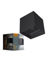 6W quadratische Wandleuchte mit Up/Down-Licht - IP54, schwarz, 2700K, verstellbarer Abstrahlwinkel, inkl. Leuchtmittel