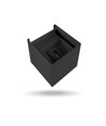6W quadratische Wandleuchte mit Up/Down-Licht - IP54, schwarz, 2700K, verstellbarer Abstrahlwinkel, inkl. Leuchtmittel
